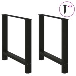 vidaXL Picioare masă de sufragerie negre, 2 buc., 70x(72-73) cm, oțel vidaXL Picioare masă de sufragerie negre, 2 buc., 70x(72-73) cm, oțel