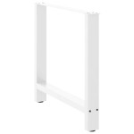 vidaXL Picioare masă de sufragerie albe, 2 buc., 70x(72-73) cm, oțel vidaXL Picioare masă de sufragerie albe, 2 buc., 70x(72-73) cm, oțel