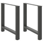 vidaXL Picioare masă de sufragerie antracit, 2 buc., 70x(72-73) cm, oțel vidaXL Picioare masă de sufragerie antracit, 2 buc., 70x(72-73) cm, oțel