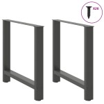 vidaXL Picioare masă de sufragerie antracit, 2 buc., 70x(72-73) cm, oțel vidaXL Picioare masă de sufragerie antracit, 2 buc., 70x(72-73) cm, oțel