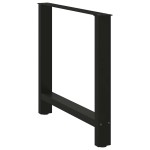 vidaXL Picioare masă de sufragerie negre, 2 buc., 80x(72-73) cm, oțel vidaXL Picioare masă de sufragerie negre, 2 buc., 80x(72-73) cm, oțel