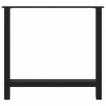 vidaXL Picioare masă de sufragerie negre, 2 buc., 80x(72-73) cm, oțel vidaXL Picioare masă de sufragerie negre, 2 buc., 80x(72-73) cm, oțel