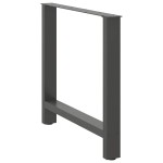 vidaXL Picioare masă de sufragerie antracit, 2 buc., 80x(72-73) cm, oțel vidaXL Picioare masă de sufragerie antracit, 2 buc., 80x(72-73) cm, oțel