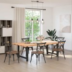vidaXL Picioare masă de sufragerie negre, 2 buc., 90x(72-73) cm, oțel vidaXL Picioare masă de sufragerie negre, 2 buc., 90x(72-73) cm, oțel