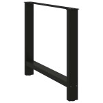vidaXL Picioare masă de sufragerie negre, 2 buc., 90x(72-73) cm, oțel vidaXL Picioare masă de sufragerie negre, 2 buc., 90x(72-73) cm, oțel