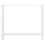 vidaXL Picioare masă de sufragerie albe, 2 buc., 90x(72-73) cm, oțel