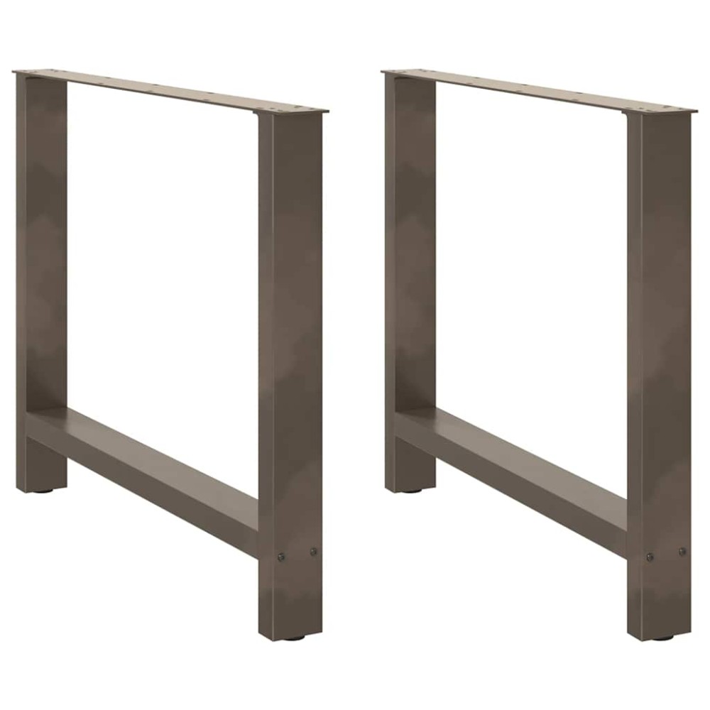 vidaXL Picioare de masă din oțel natural, 2 buc., 90x(72-73) cm