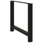 vidaXL Picioare masă de sufragerie negre, 2 buc., 100x(72-73) cm, oțel vidaXL Picioare masă de sufragerie negre, 2 buc., 100x(72-73) cm, oțel