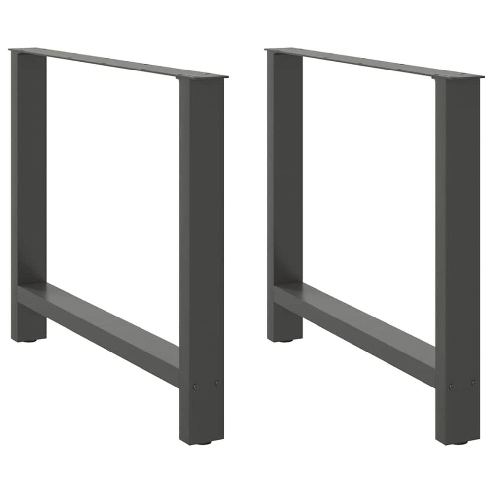 vidaXL Picioare de masă antracit, 2 buc., 100x(72-73) cm, oțel
