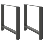 vidaXL Picioare de masă antracit, 2 buc., 100x(72-73) cm, oțel vidaXL Picioare de masă antracit, 2 buc., 100x(72-73) cm, oțel