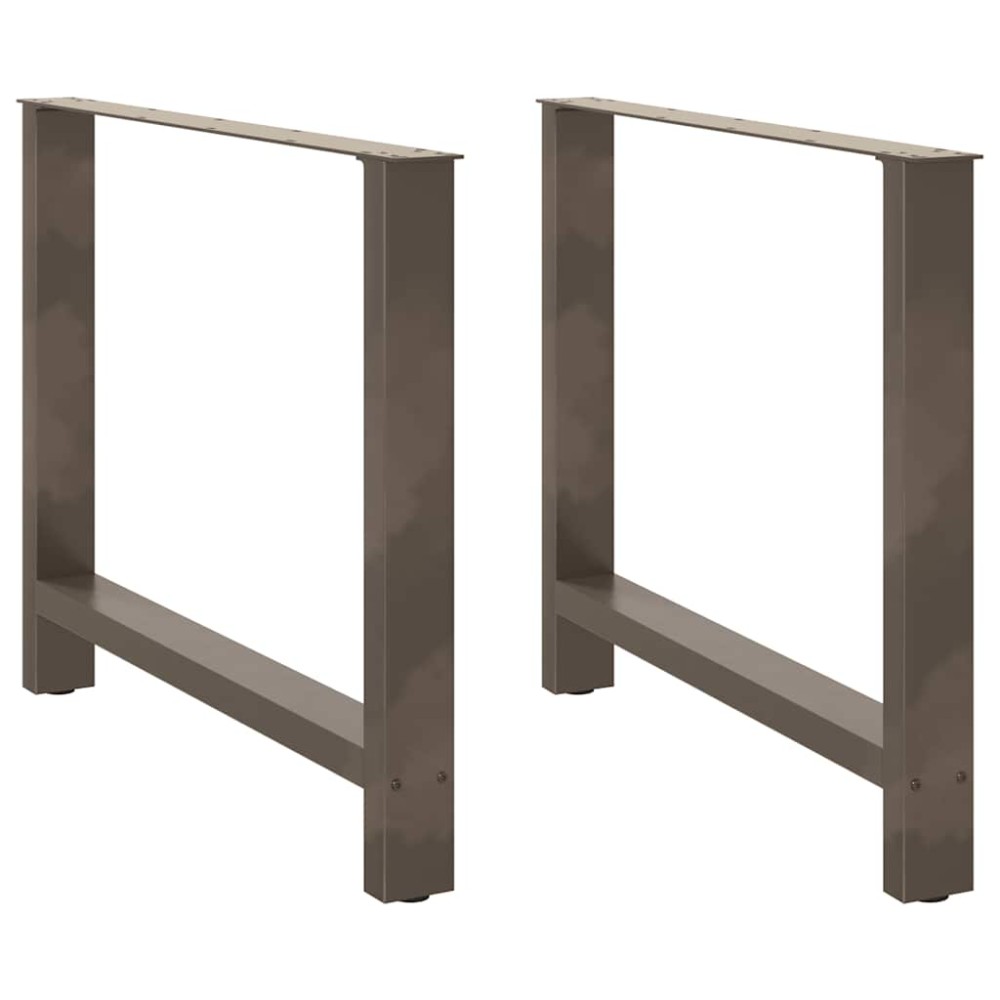 vidaXL Picioare de masă din oțel natural, 2 buc., 100x(72-73) cm, oțel