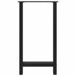 vidaXL Picioare masă de bar, negre, 2 buc., 40x(90-91) cm, oțel