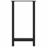 vidaXL Picioare masă de bar, 2 buc., negru, 50x(90-91) cm, oțel
