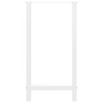 vidaXL Picioare de masă de bar, albe, 2 buc., 50x(90-91) cm, oțel