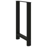vidaXL Picioare de masă de bar, negre, 2 buc., 60x(90-91) cm, oțel