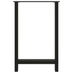 vidaXL Picioare de masă de bar, negre, 2 buc., 60x(90-91) cm, oțel