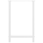 vidaXL Picioare de masă de bar, albe, 2 buc., 60x(90-91) cm, oțel