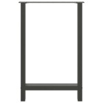 vidaXL Picioare de masă de bar antracit, 2 buc., 60x(90-91) cm, oțel