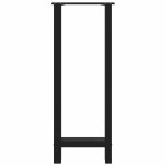 vidaXL Picioare de masă de bar, negre, 2 buc., 50x(100-101) cm, oțel