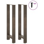 vidaXL Picioare de masă de bar, oțel natural, 2 buc., 50x(100-101) cm