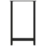 vidaXL Picioare de masă de bar, negre, 2 buc., 60 x (100-101) cm, oțel