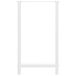 vidaXL Picioare de masă de bar, albe, 2 buc., 60x(100-101) cm, oțel