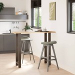 vidaXL Picioare de masă de bar, oțel natural, 2 buc., 40x(110-111) cm, oțel