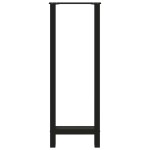 vidaXL Picioare de masă de bar, negre, 2 buc., 50x(110-111) cm, oțel