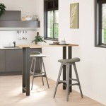 vidaXL Picioare de masă de bar antracit, 2 buc., 50x(110-111) cm, oțel