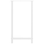 vidaXL Picioare de masă de bar, albe, 2 buc., 60x(110-111) cm, oțel