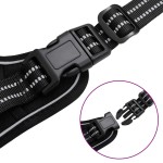 vidaXL Ham pentru câini cu dungi reflectorizante reglabil, negru, S