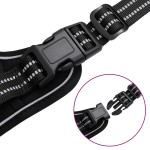 vidaXL Ham pentru câini cu dungi reflectorizante reglabil, negru, M