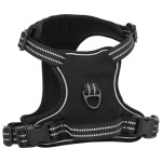 vidaXL Ham pentru câini cu plumb și guler, reglabil, negru, XL vidaXL Ham pentru câini cu plumb și guler, reglabil, negru, XL