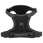 vidaXL Ham pentru câini cu plumb și guler, reglabil, negru, XL vidaXL Ham pentru câini cu plumb și guler, reglabil, negru, XL