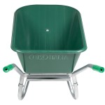 vidaXL Roabă Verde 90 L 150 kg Oțel galvanizat și plastic vidaXL Roabă Verde 90 L 150 kg Oțel galvanizat și plastic