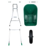 vidaXL Roabă Verde 90 L 150 kg Oțel galvanizat și plastic vidaXL Roabă Verde 90 L 150 kg Oțel galvanizat și plastic