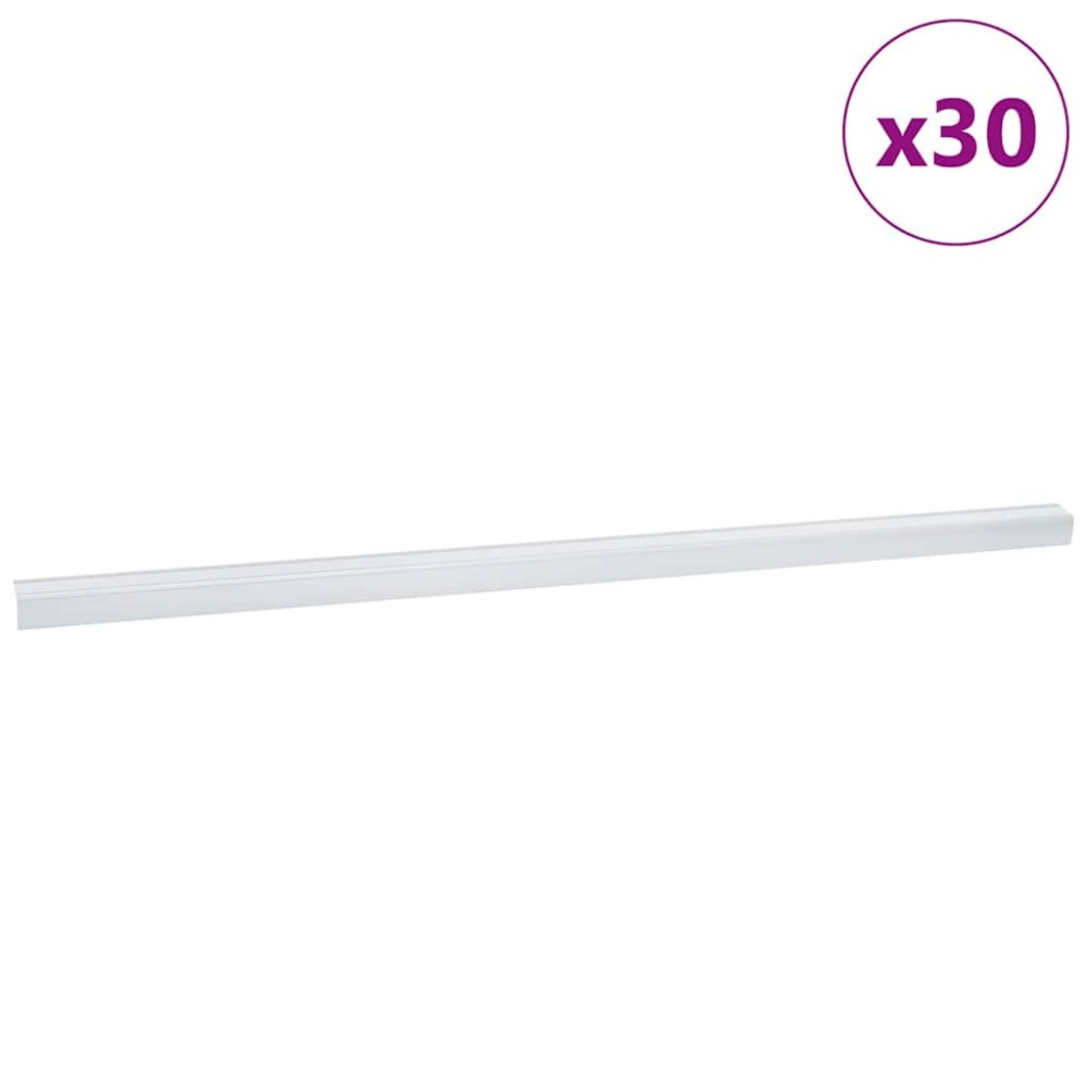 vidaXL Profile pentru marginea treptelor 30 pcs Argintiu 67 cm