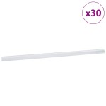 vidaXL Profile pentru marginea treptelor 30 pcs Argintiu 67 cm