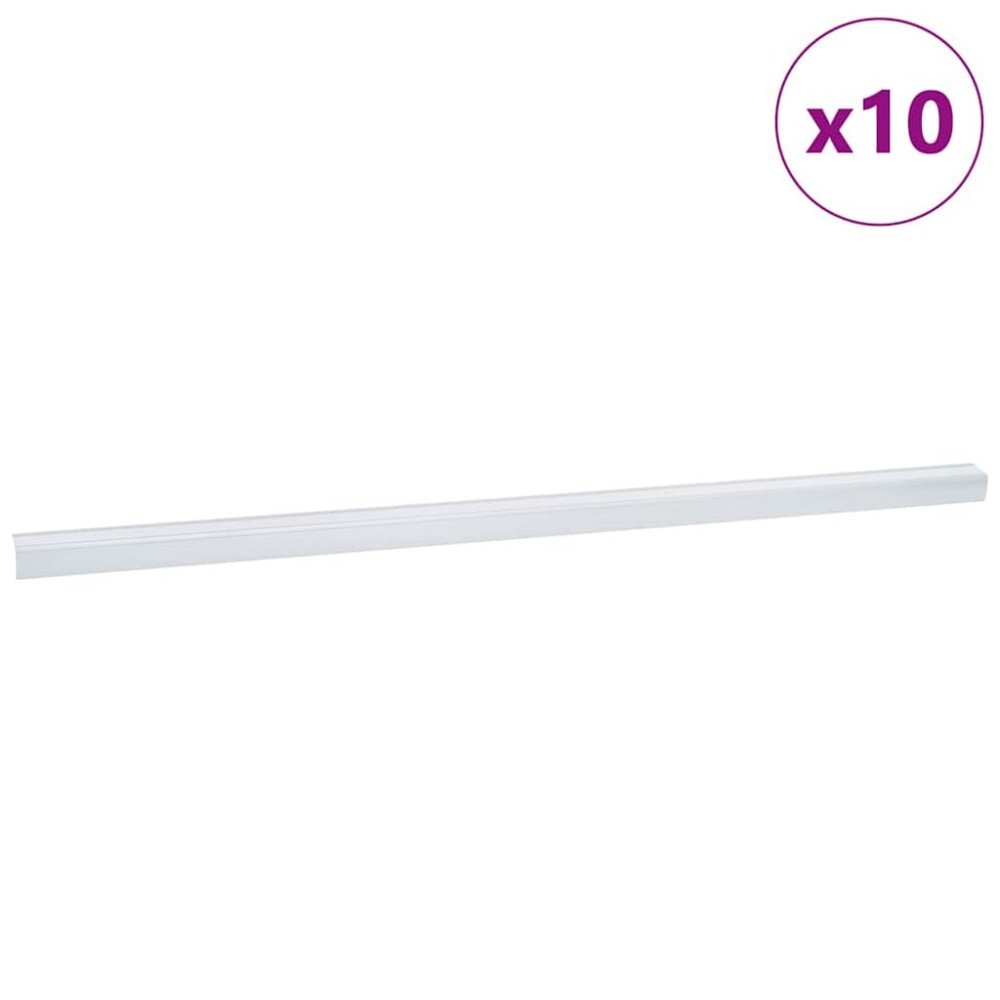 vidaXL Profile pentru marginea treptelor 10 pcs Argintiu 67 cm
