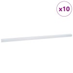 vidaXL Profile pentru marginea treptelor 10 pcs Argintiu 67 cm