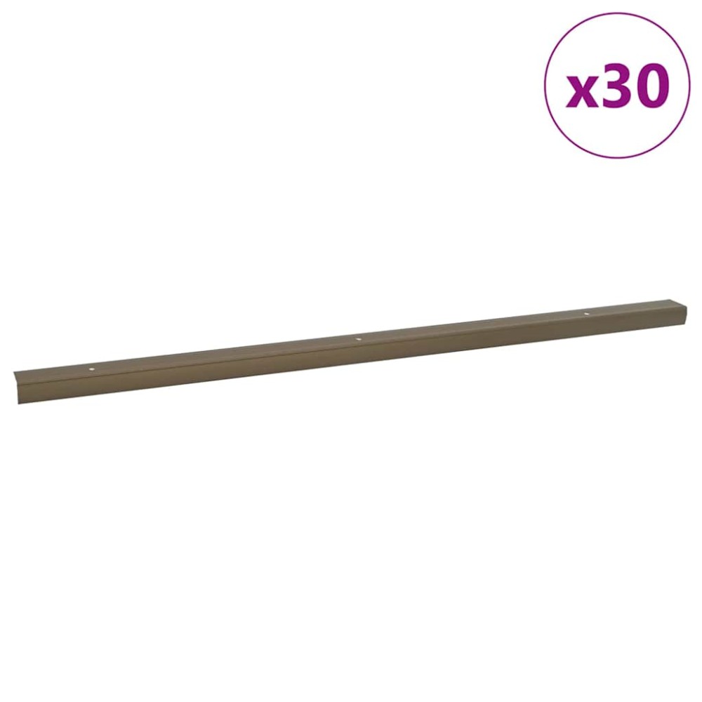 vidaXL Profile pentru marginea treptelor 30 pcs Maro 67 cm Aluminiu