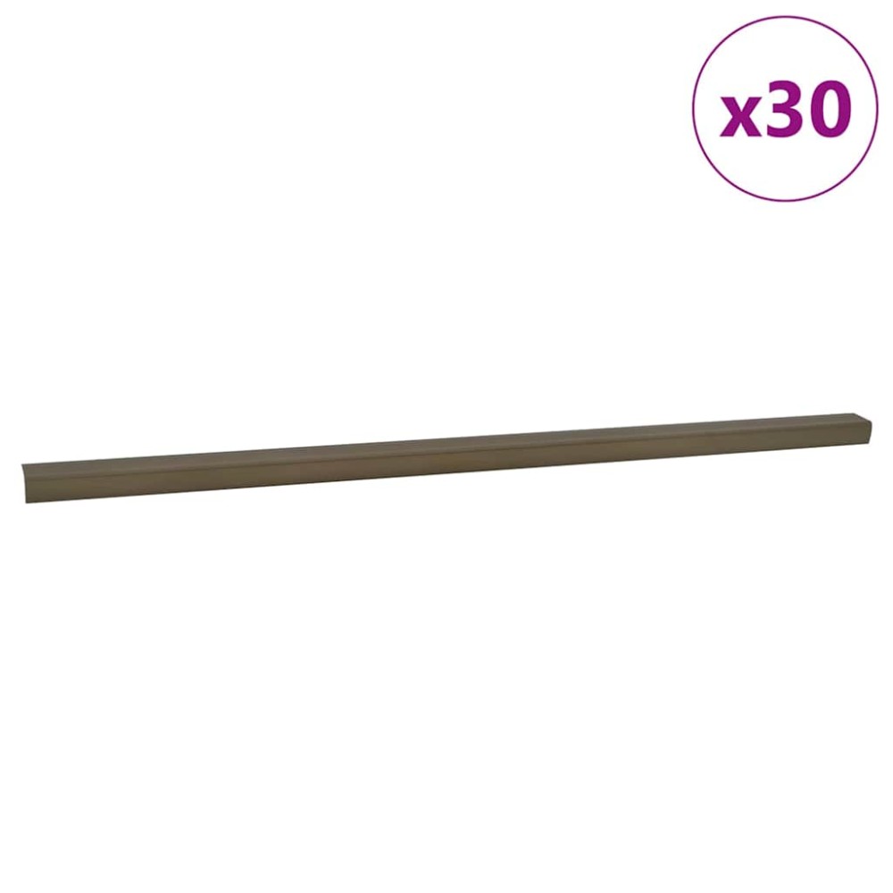 vidaXL Profile pentru marginea treptelor 30 pcs Maro 67 cm Aluminiu