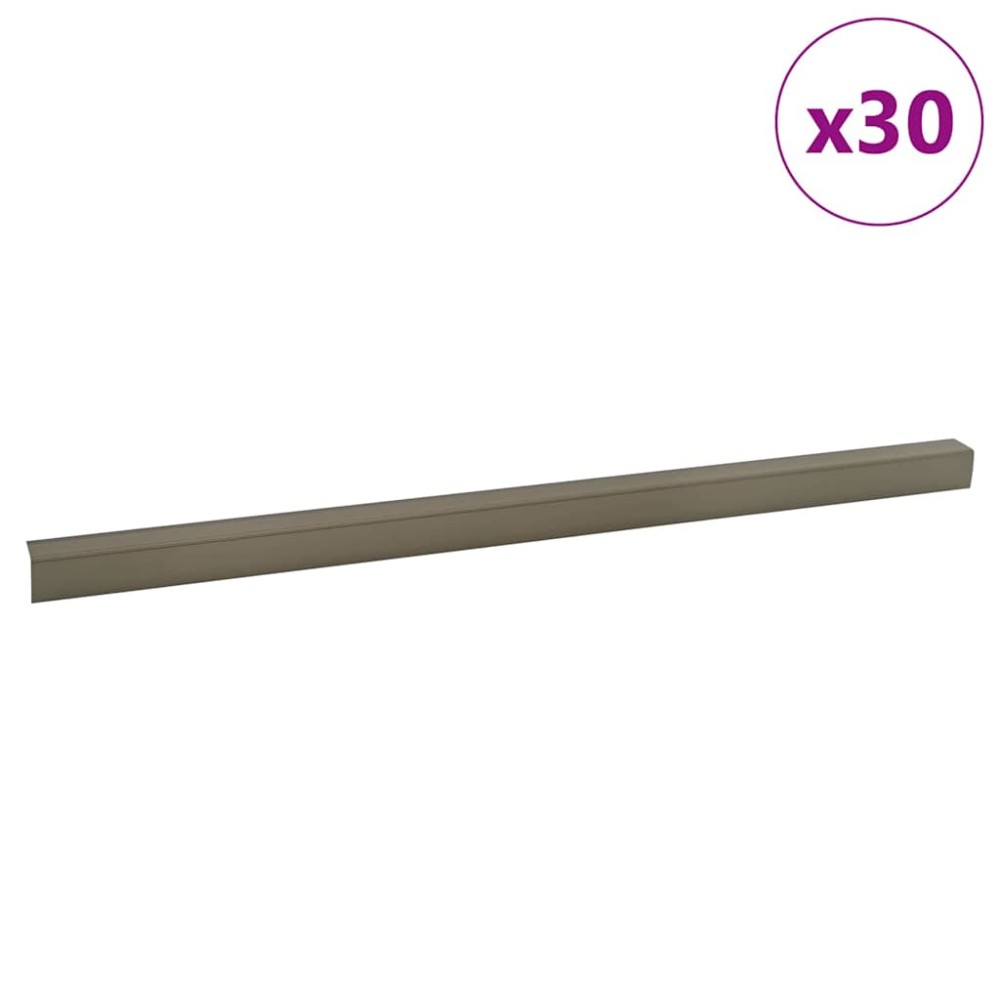 vidaXL Profile pentru marginea treptelor 30 pcs Șampanie 67 cm
