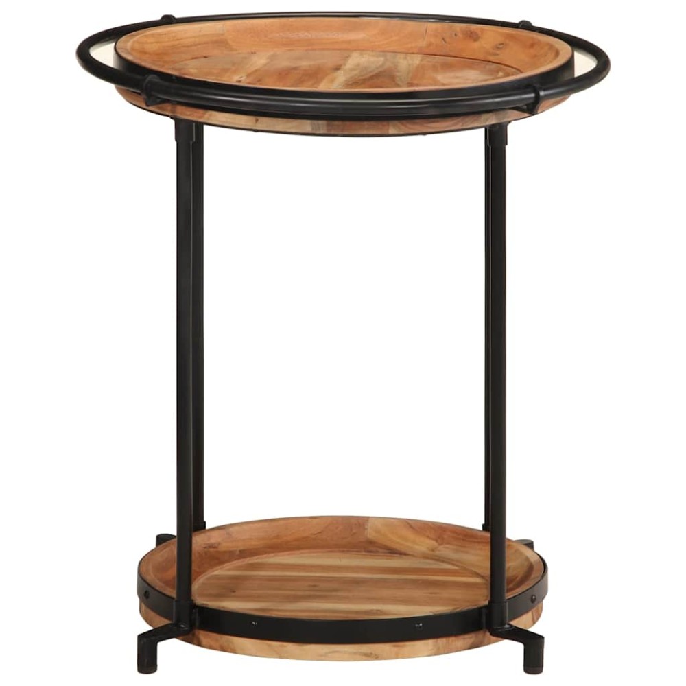 vidaXL Masă laterală, Ø55x60 cm, lemn masiv de acacia