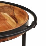 vidaXL Set masă laterală 2 piese din lemn masiv de salcâm