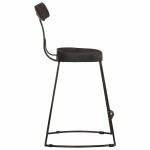 vidaXL Scaune de bar 2 buc Negru 49x43x79 cm Lemn masiv Mango