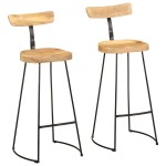 vidaXL Scaune de bar 2 buc 49x43x103 cm lemn masiv de mango vidaXL Scaune de bar 2 buc 49x43x103 cm lemn masiv de mango