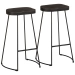 vidaXL Scaune de bar 2 buc Negru 45x40x78 cm lemn masiv de mango vidaXL Scaune de bar 2 buc Negru 45x40x78 cm lemn masiv de mango