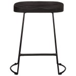 vidaXL Scaune de bar 2 buc Negru 46x38x52 cm lemn masiv de mango vidaXL Scaune de bar 2 buc Negru 46x38x52 cm lemn masiv de mango