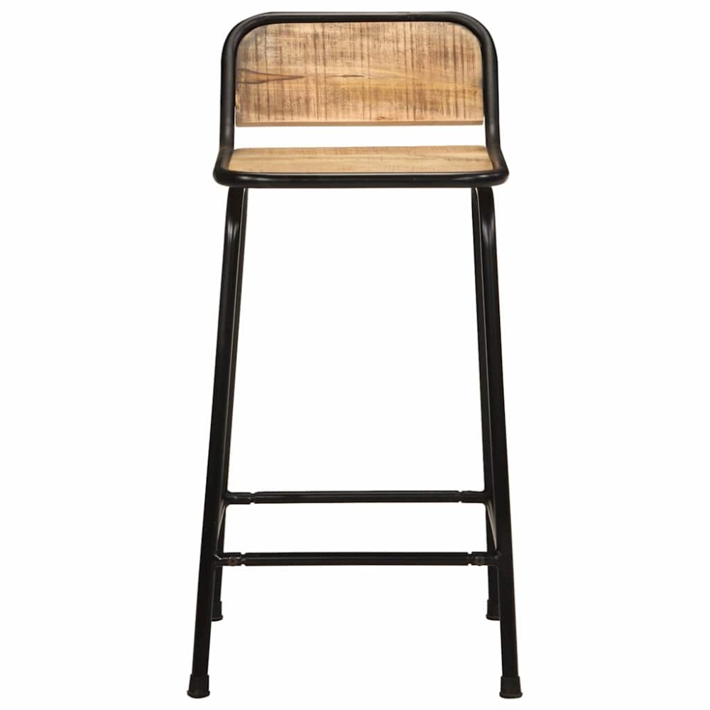 vidaXL Scaune de bar 4 buc 46x35,5x80 cm Lemn masiv Mango brut